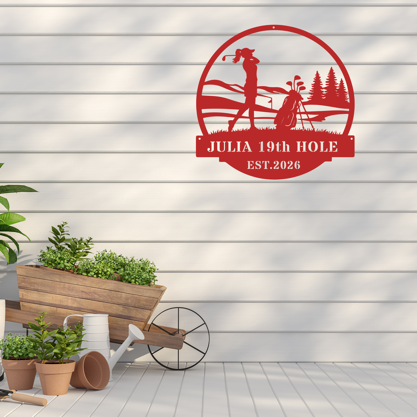 Personalised 19th Hole Golf Metal Sign