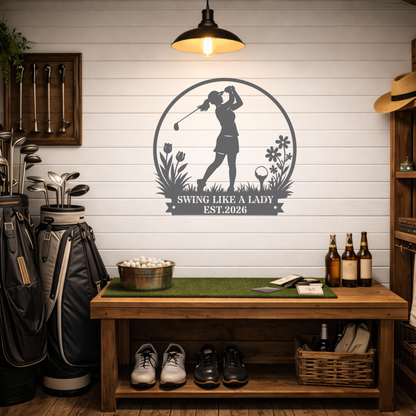 Swing Like a Lady Wall Sign