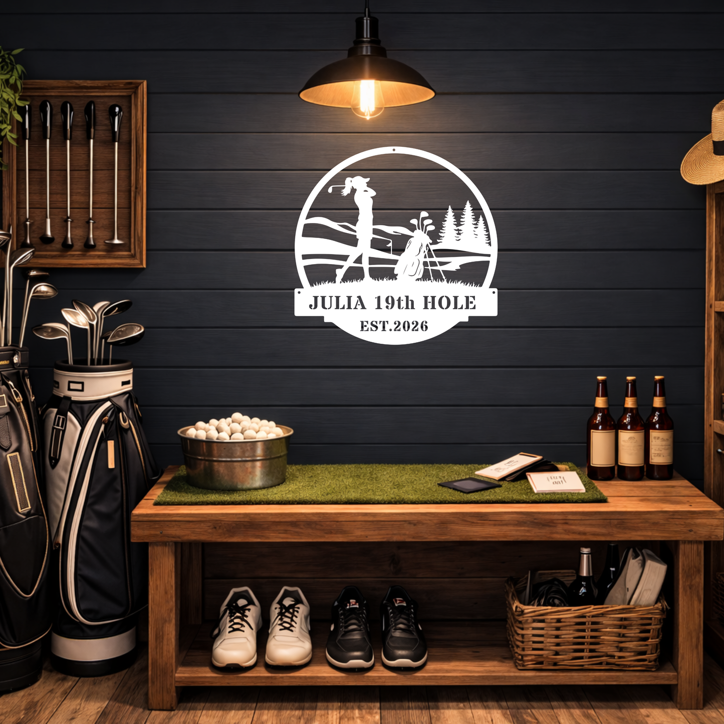 Personalised 19th Hole Golf Metal Sign