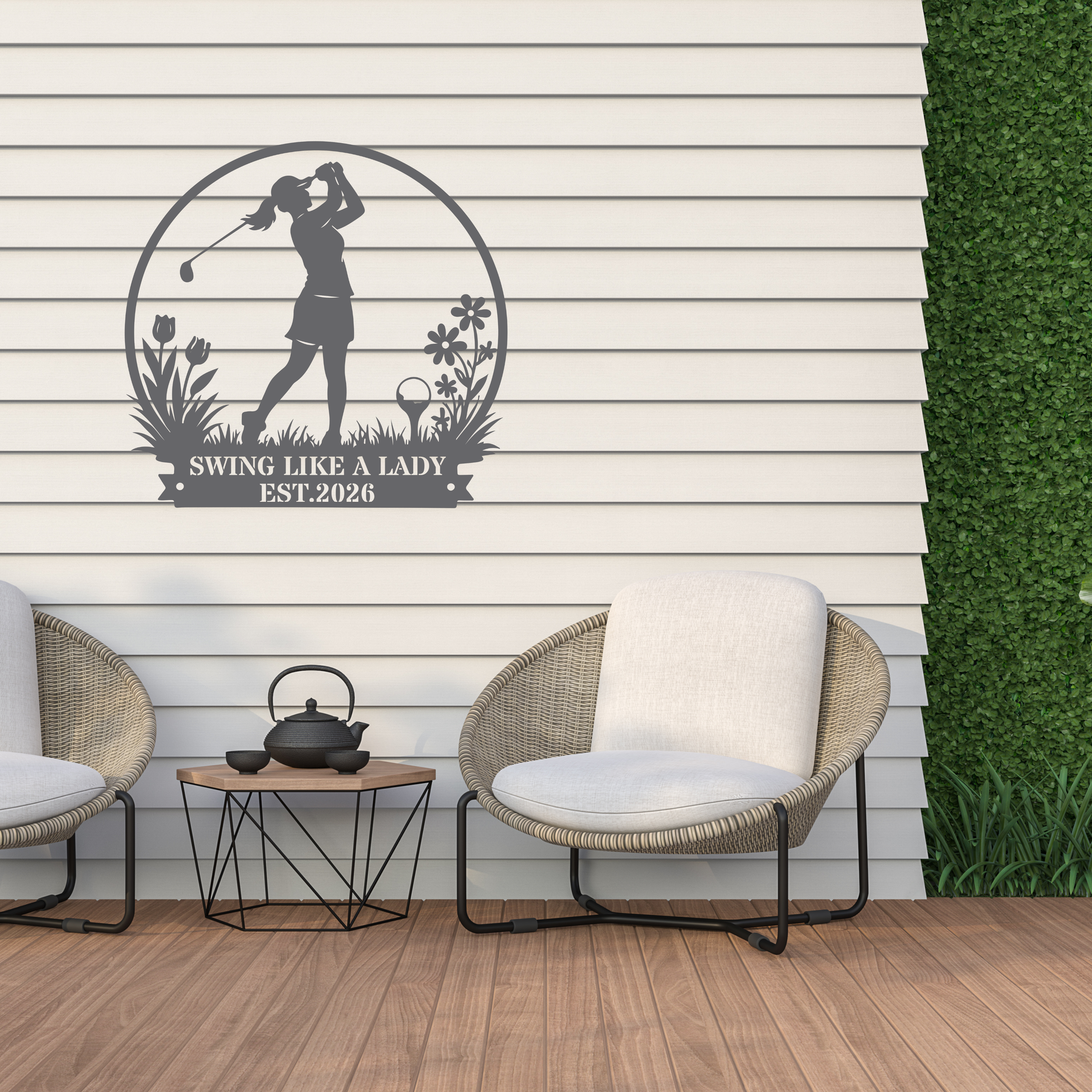 Swing Like a Lady Wall Sign