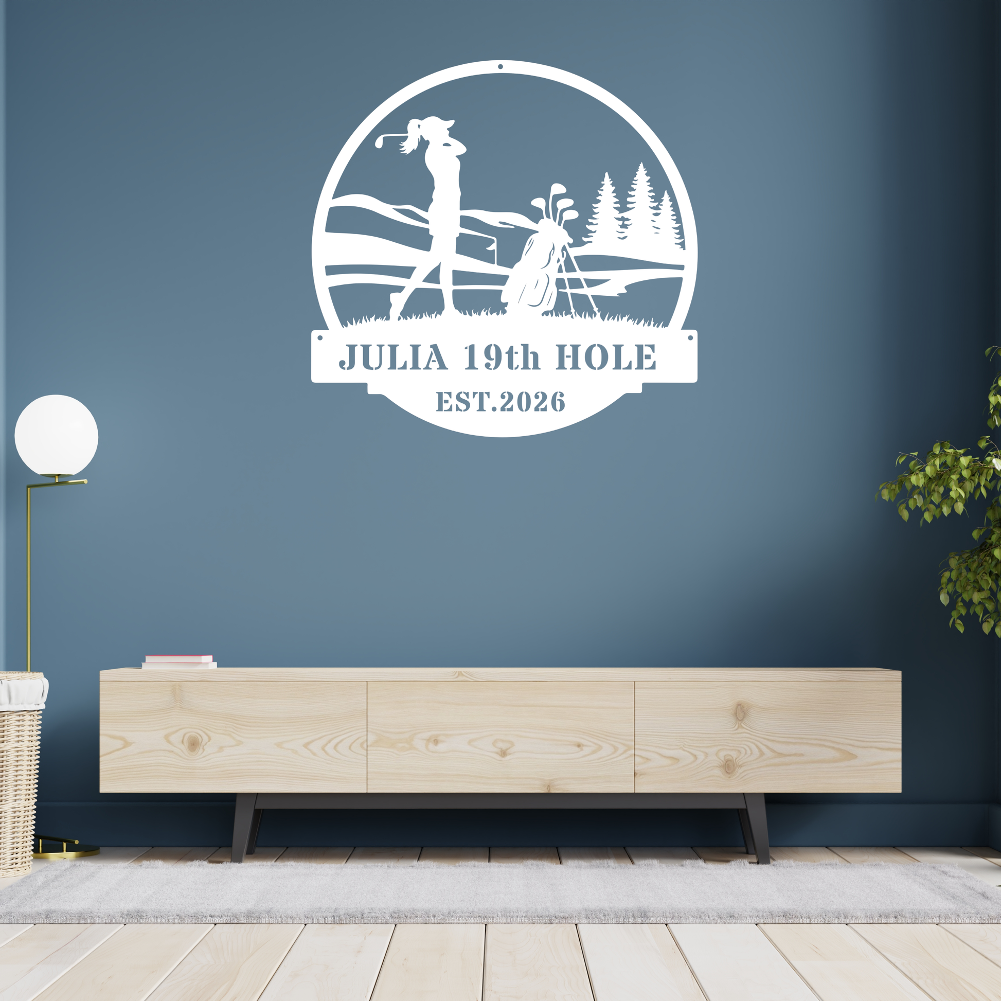 Personalised 19th Hole Golf Metal Sign