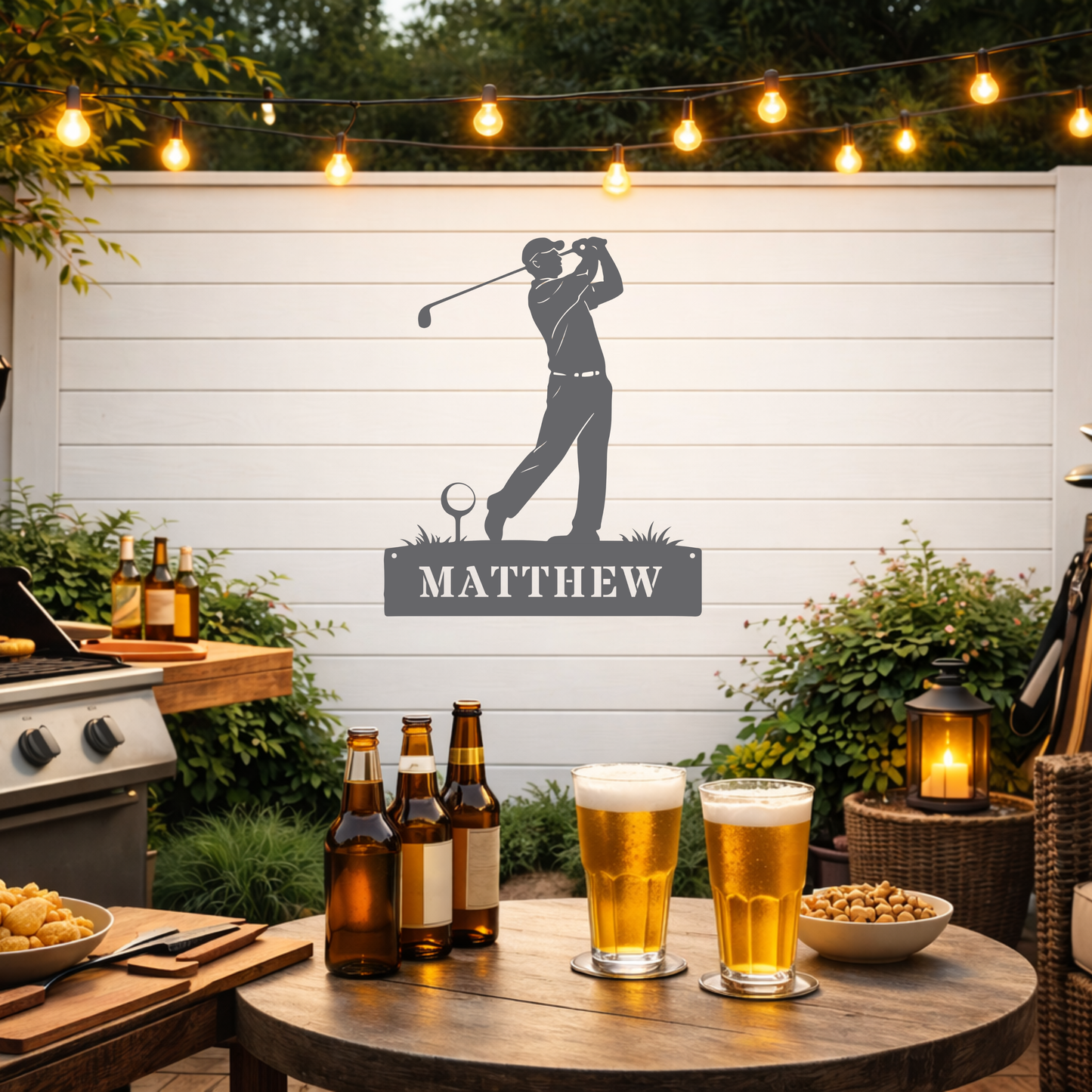 Personalised Golf Swing Metal Sign
