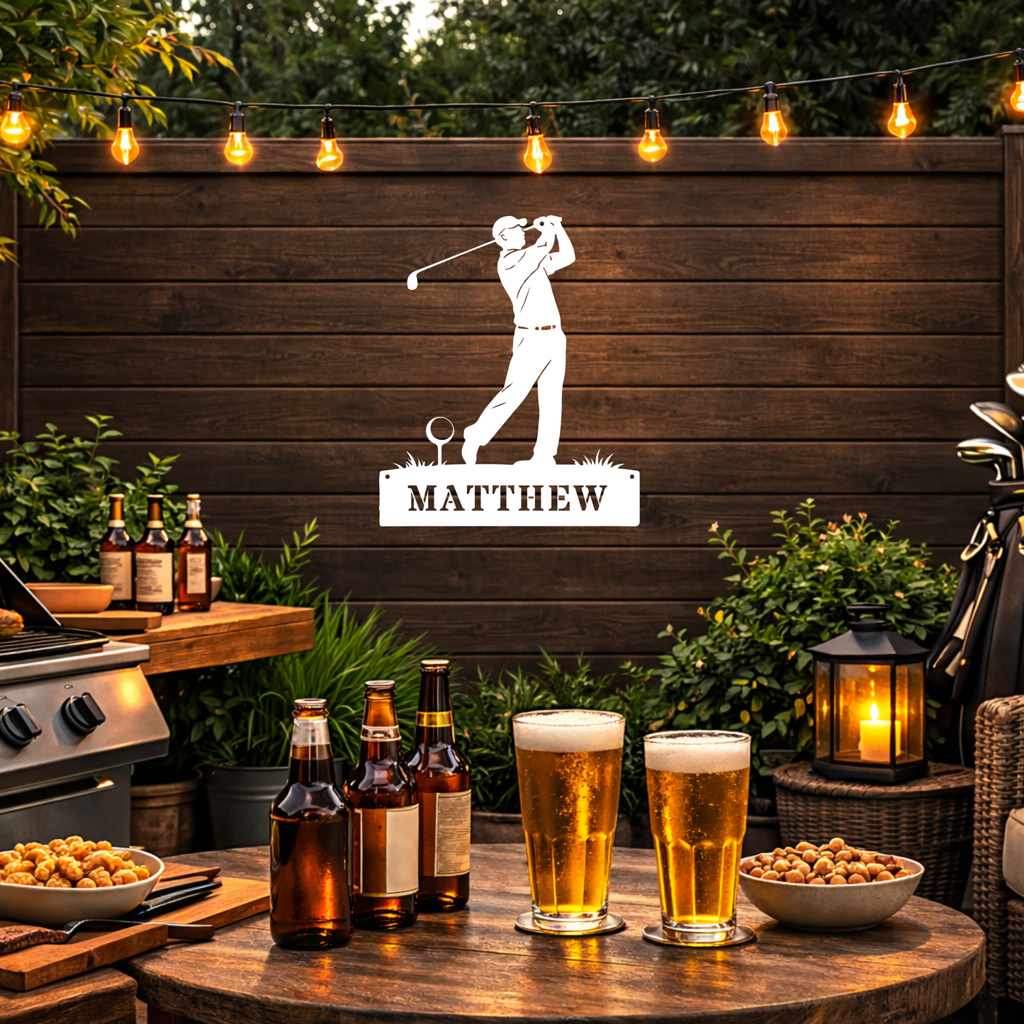 Personalised Golf Swing Metal Sign