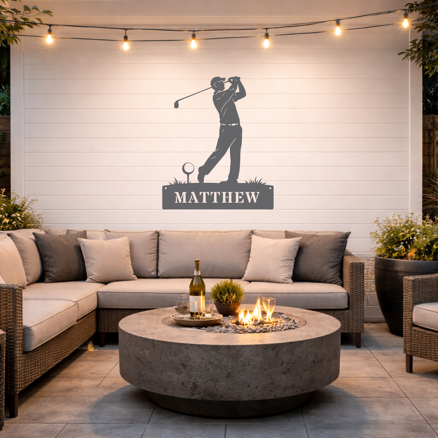 Personalised Golf Swing Metal Sign