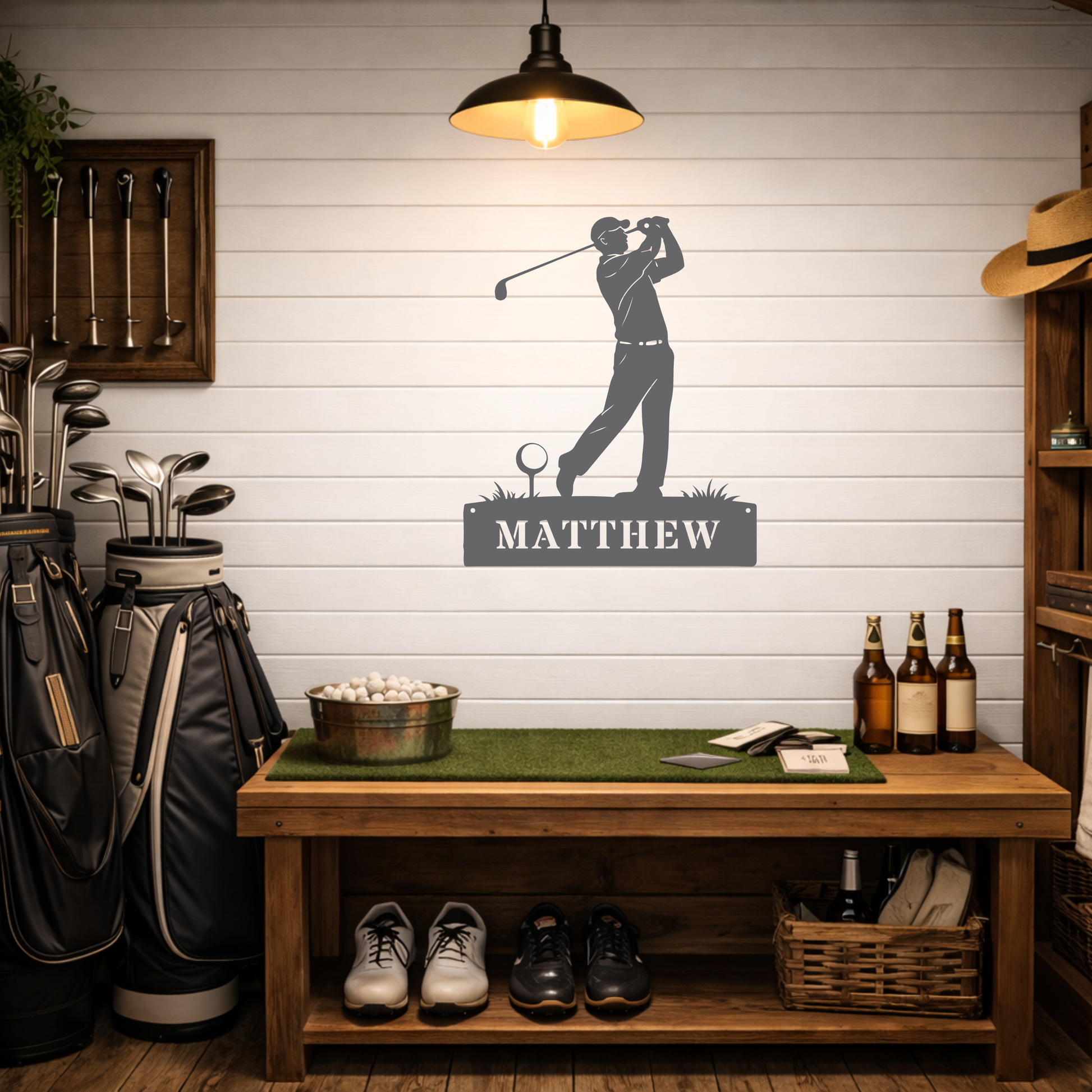 Personalised Golf Swing Metal Sign