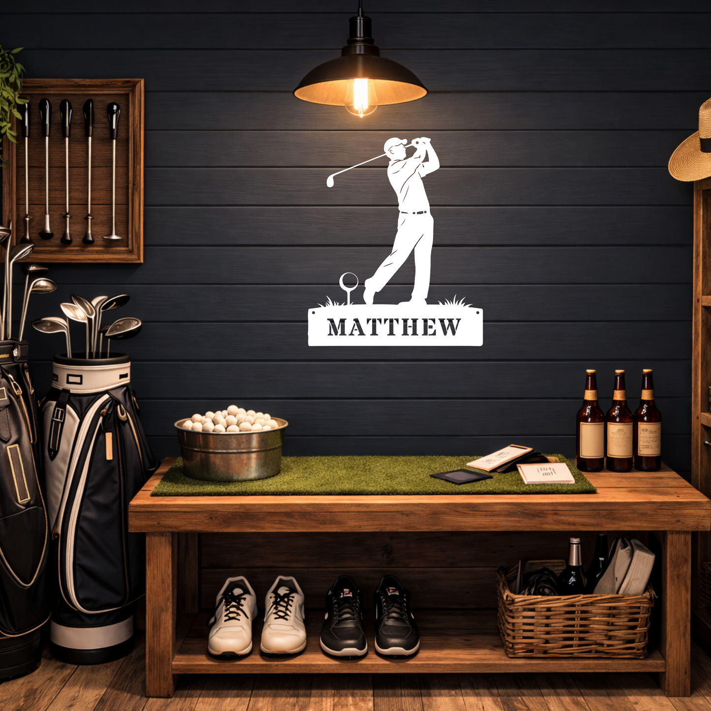 Personalised Golf Swing Metal Sign