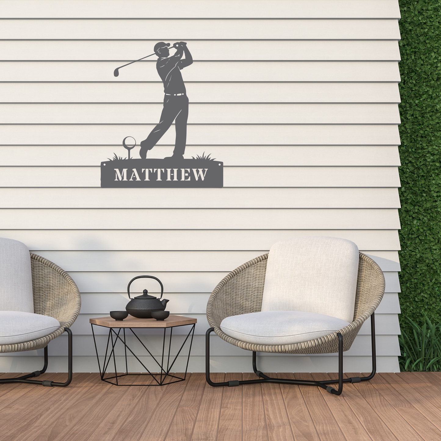 Personalised Golf Swing Metal Sign