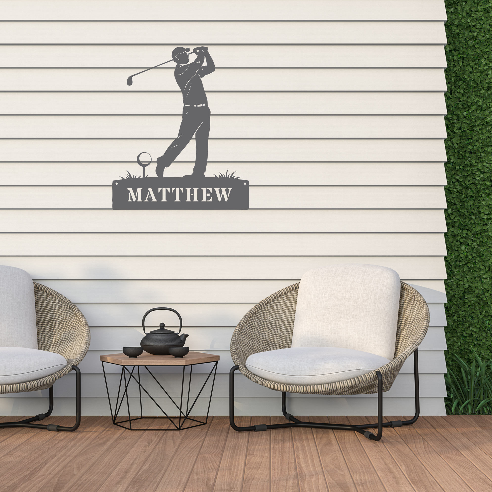 Personalised Golf Swing Metal Sign