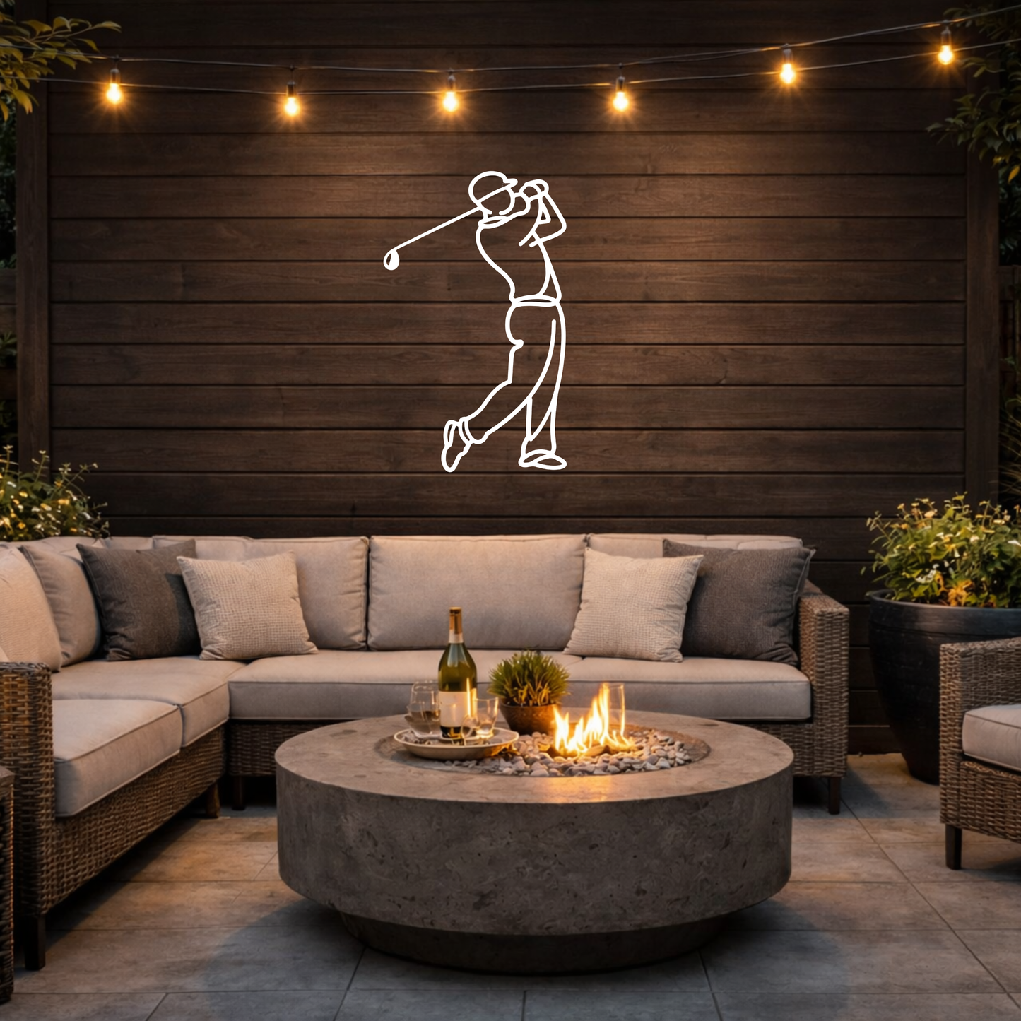 Minimalist Golf Metal Wall Sign