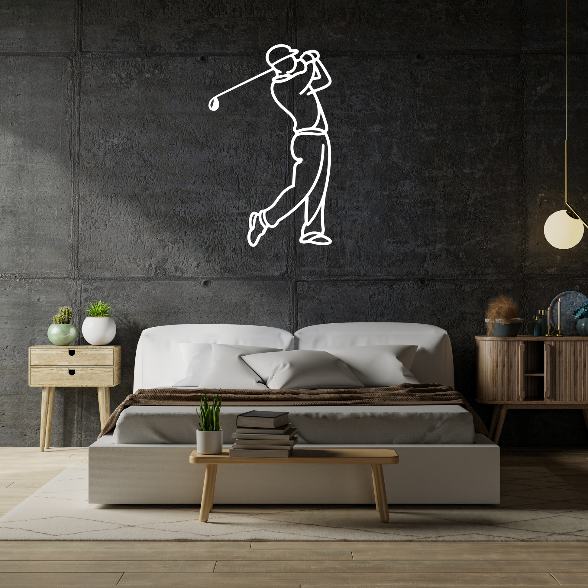 Minimalist Golf Metal Wall Sign