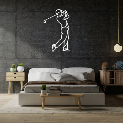 Minimalist Golf Metal Wall Sign