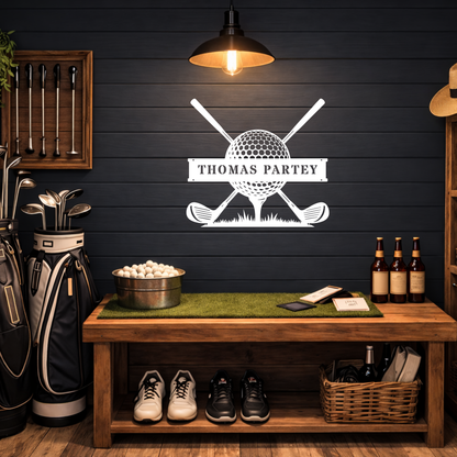 Personalised Golf Club Metal Sign