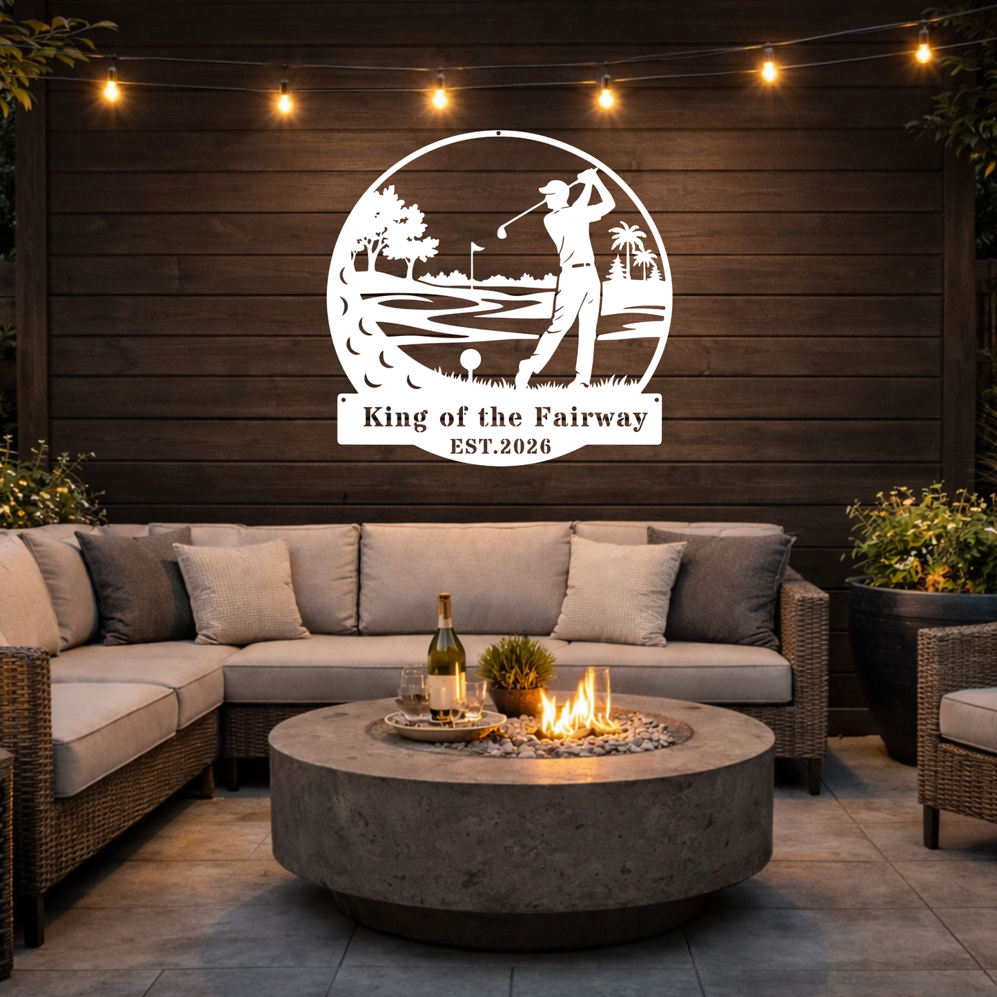 Golf King Metal Wall Art