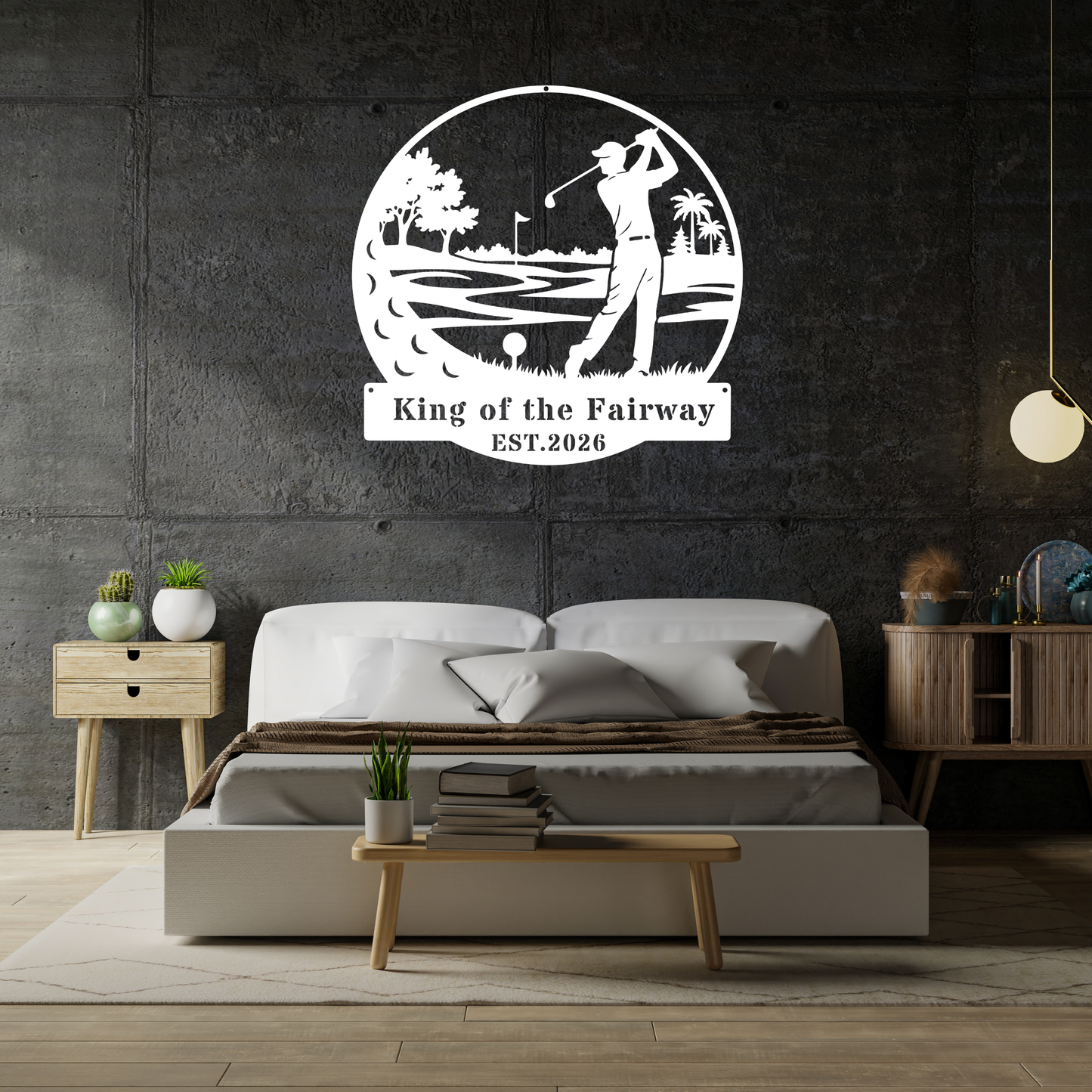 Golf King Metal Wall Art