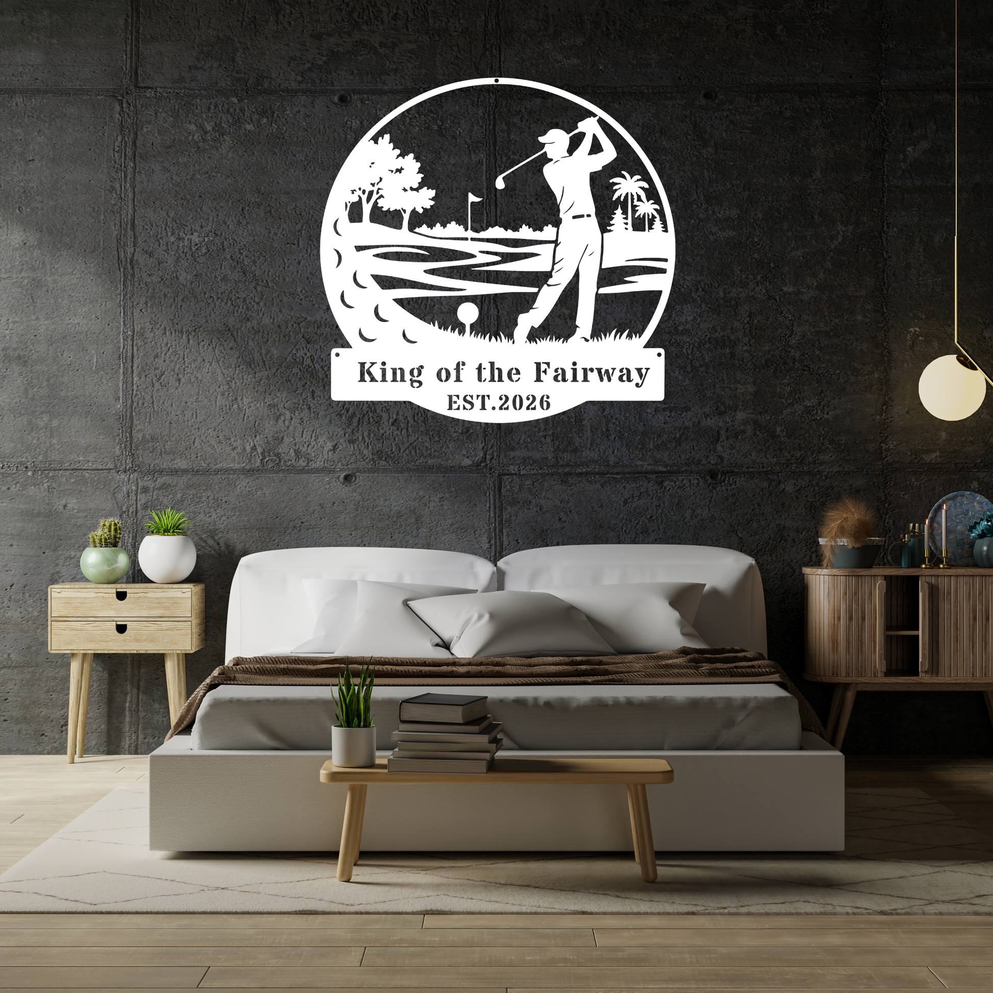 Golf King Metal Wall Art