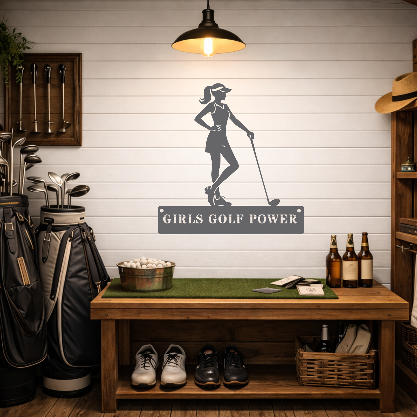 Girls Golf Power Wall Sign – Women’s Golf Art