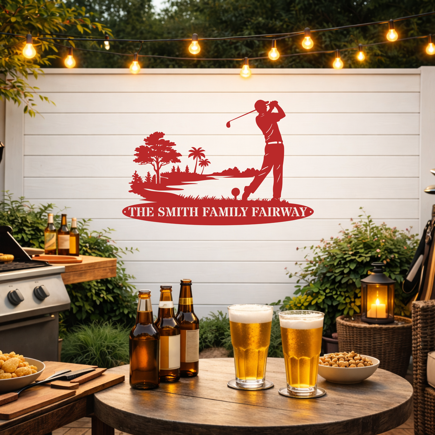 Personalised Family Fairway Metal Sign