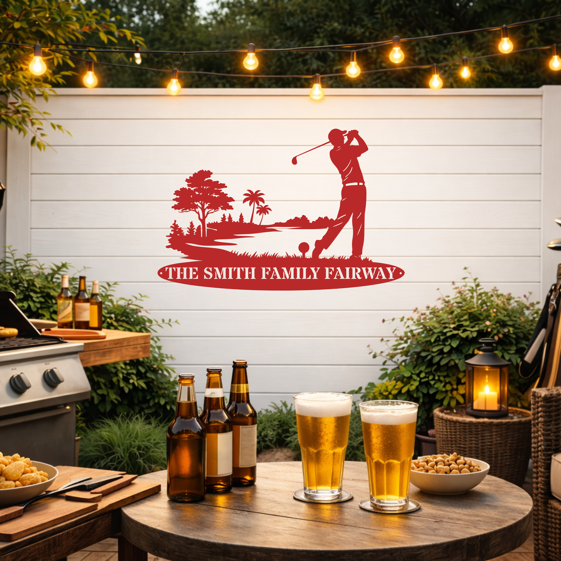 Personalised Family Fairway Metal Sign