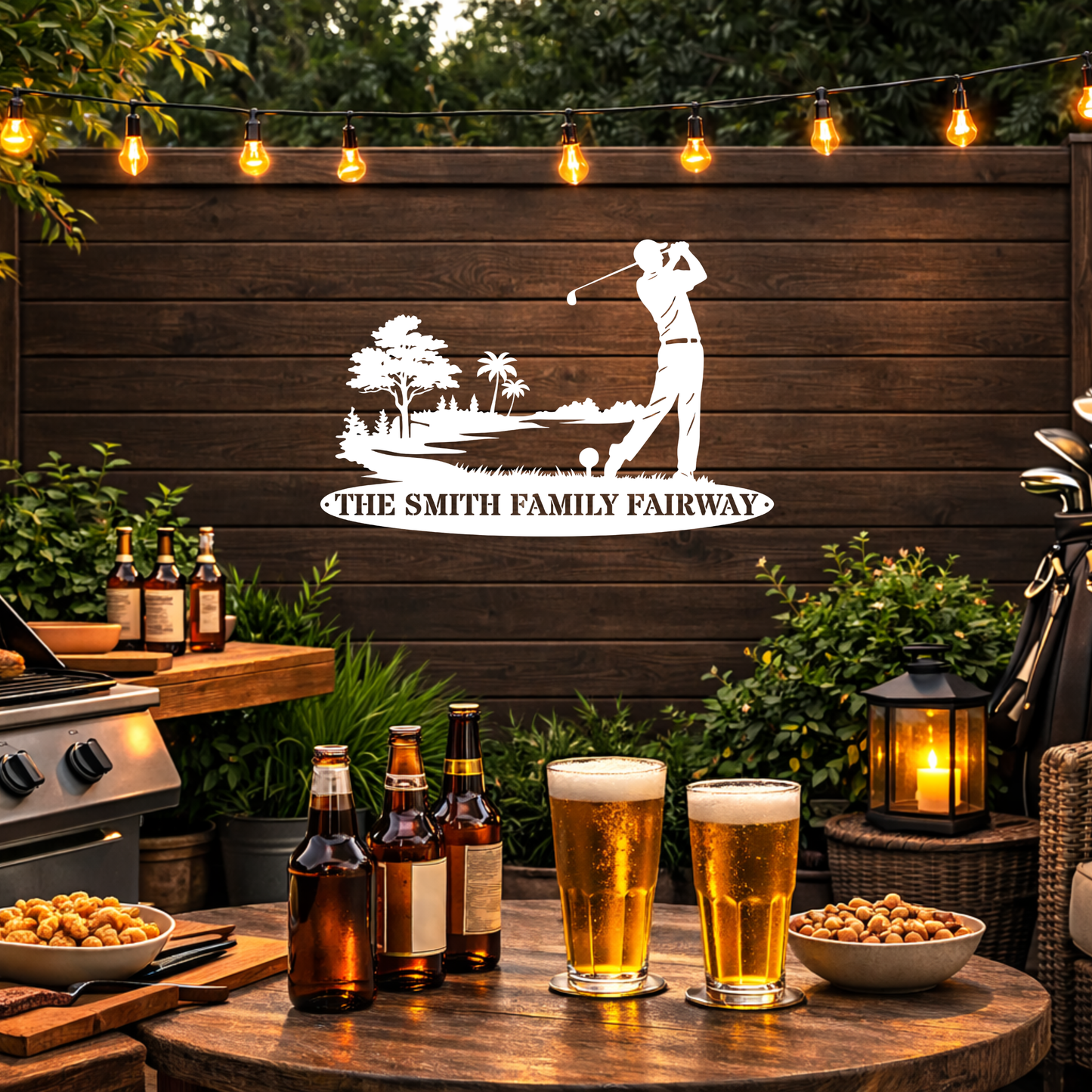 Personalised Family Fairway Metal Sign