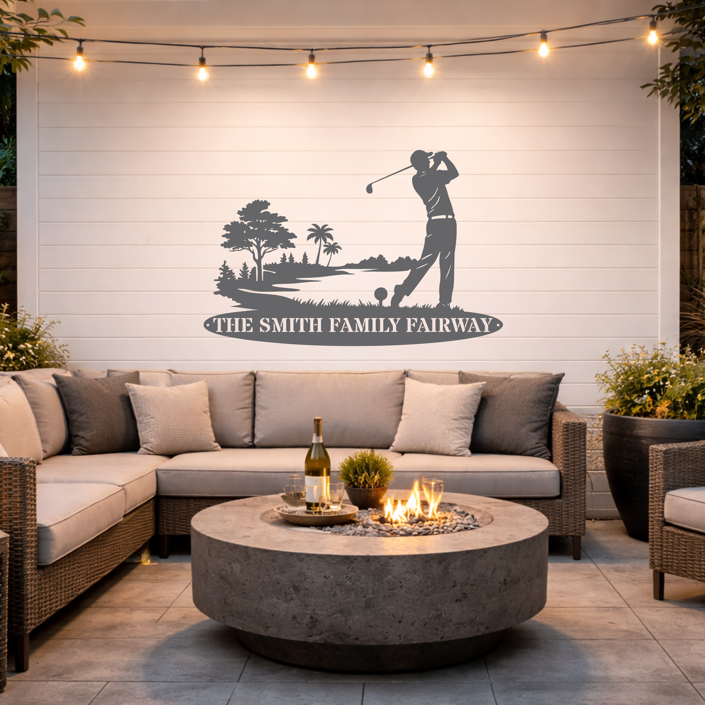 Personalised Family Fairway Metal Sign
