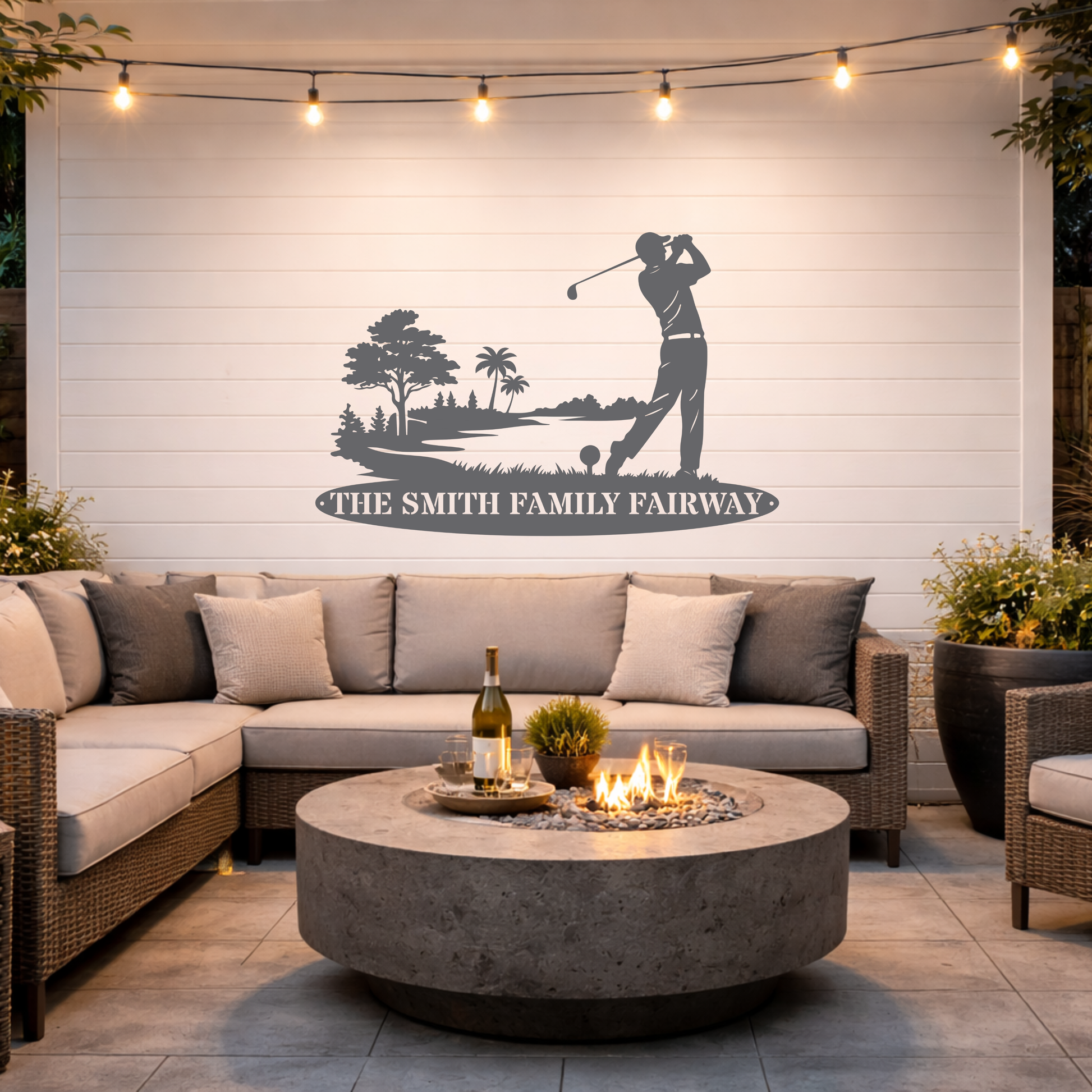 Personalised Family Fairway Metal Sign