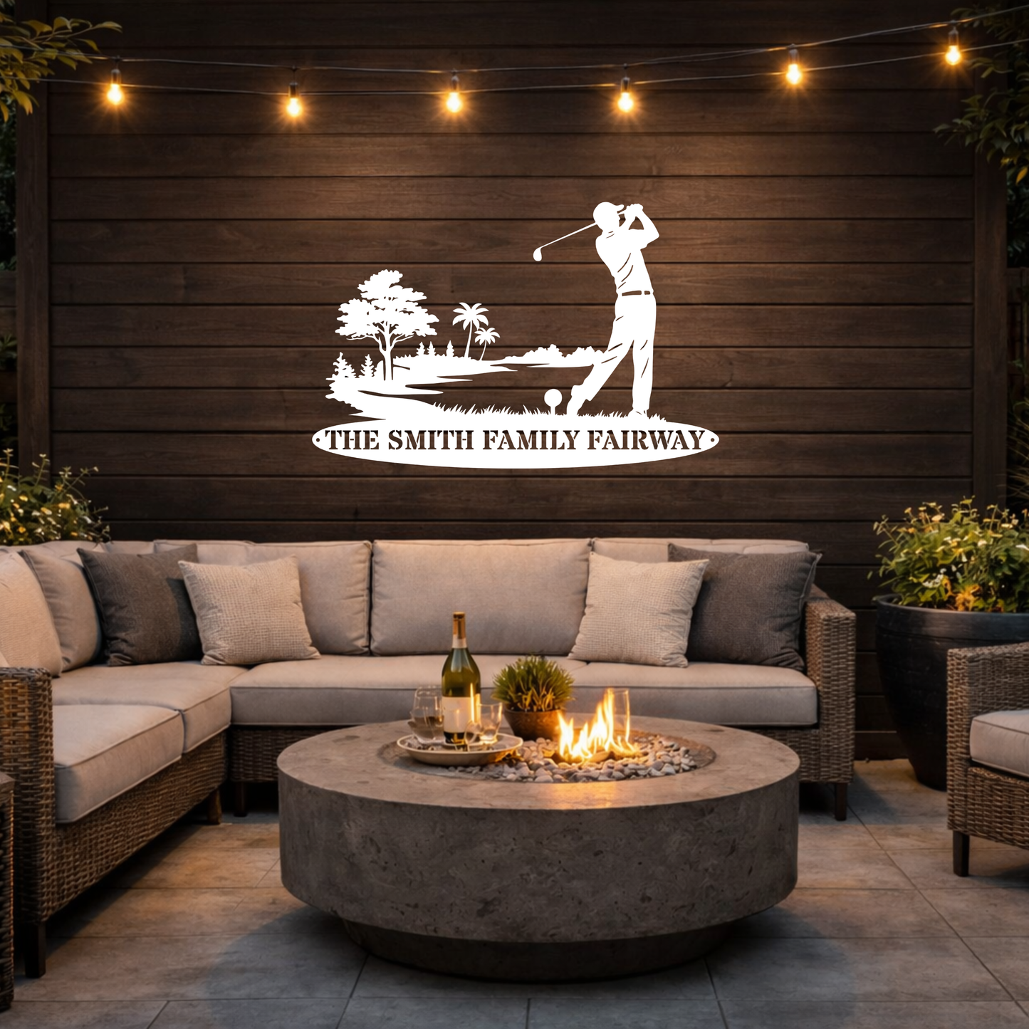 Personalised Family Fairway Metal Sign