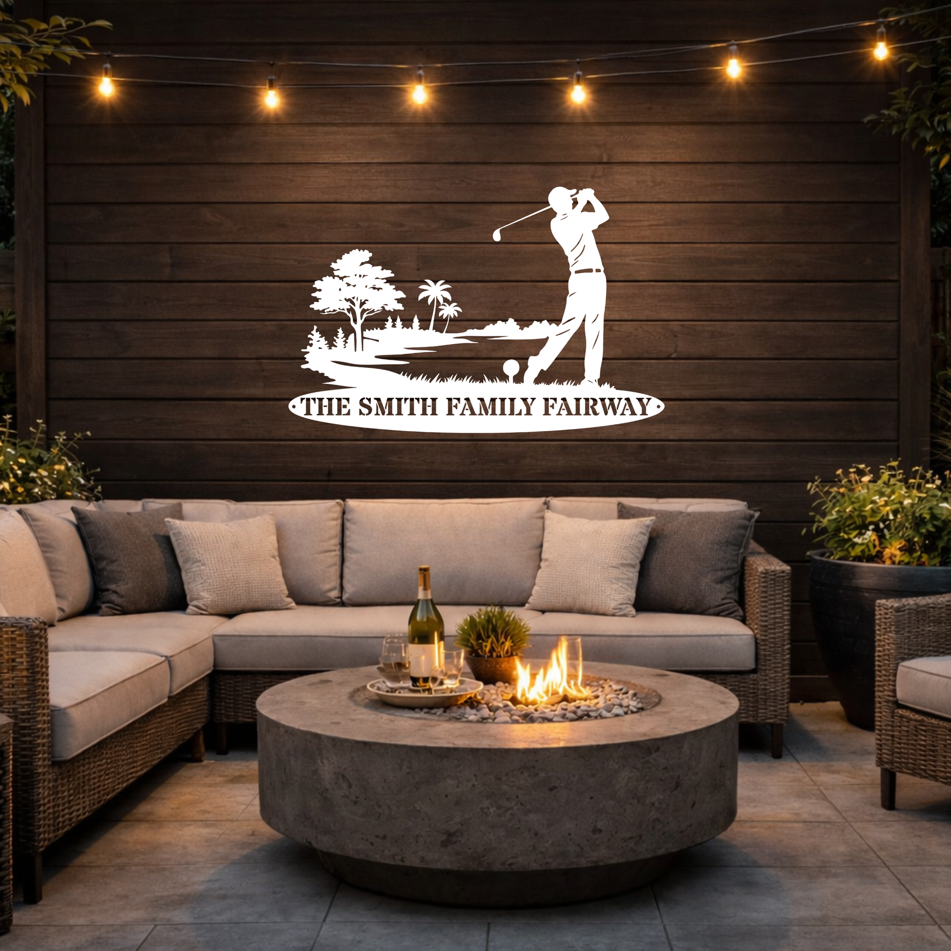 Personalised Family Fairway Metal Sign