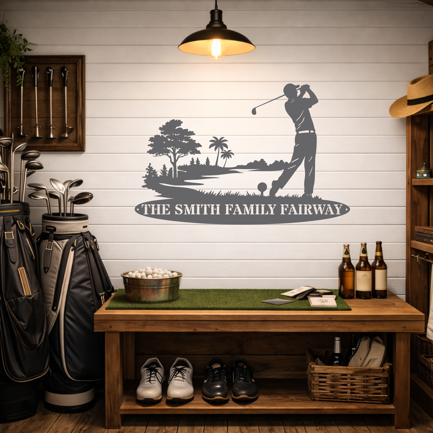 Personalised Family Fairway Metal Sign