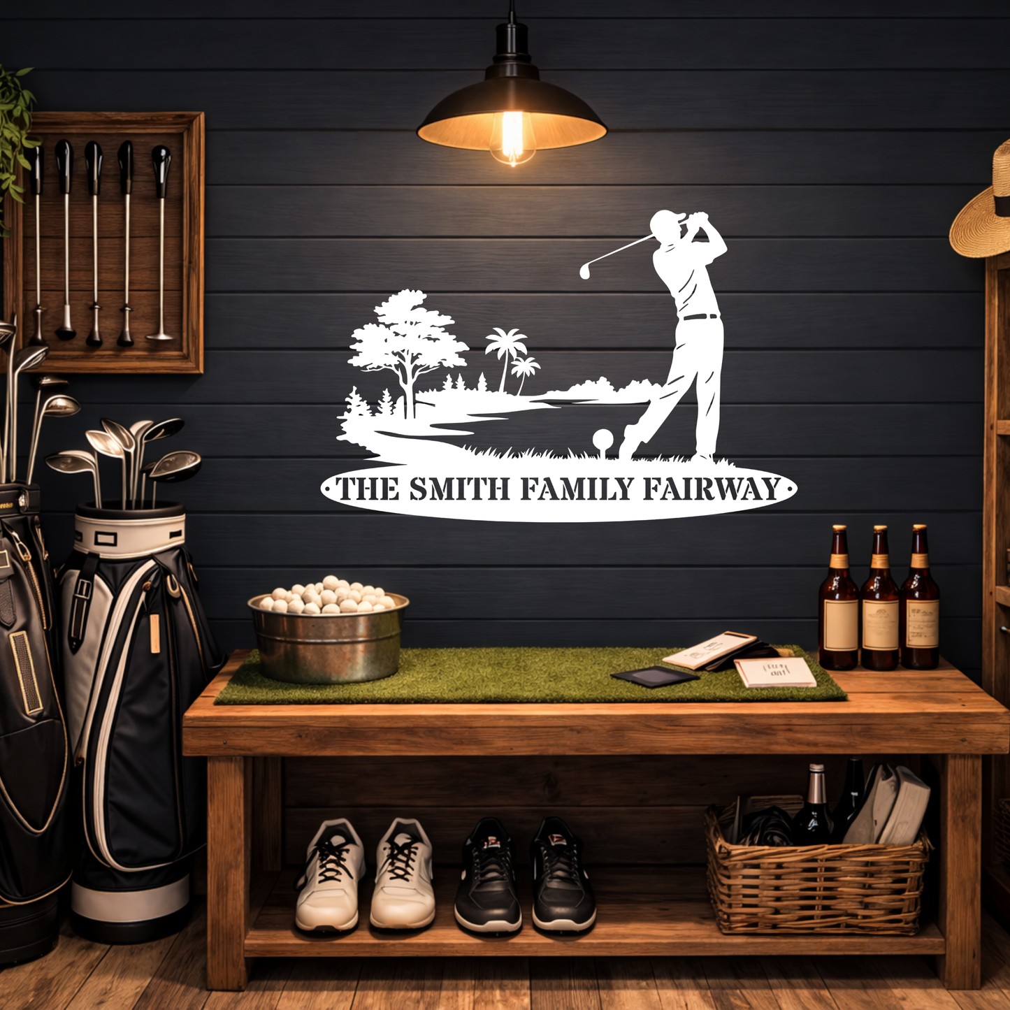 Personalised Family Fairway Metal Sign