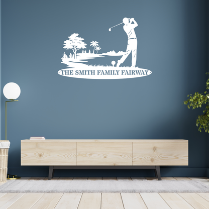 Personalised Family Fairway Metal Sign
