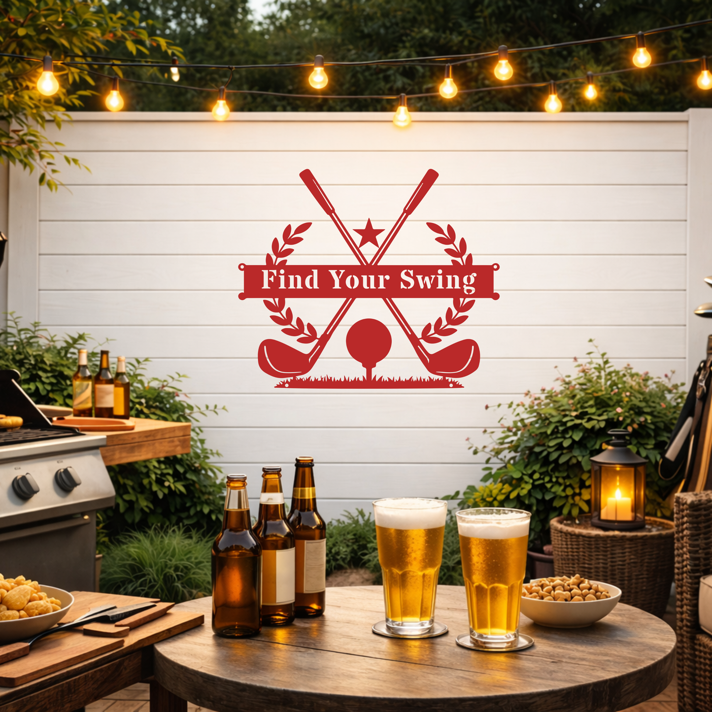 Find Your Swing Metal Wall Sign
