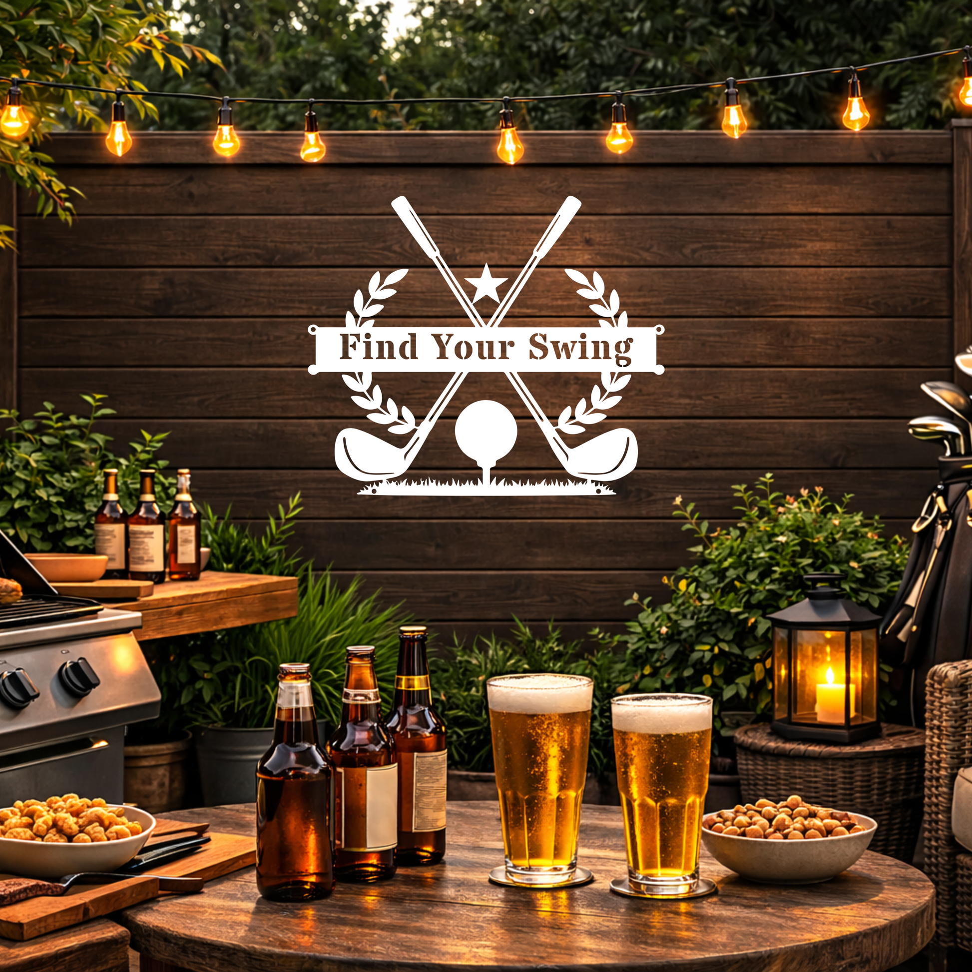 Find Your Swing Metal Wall Sign