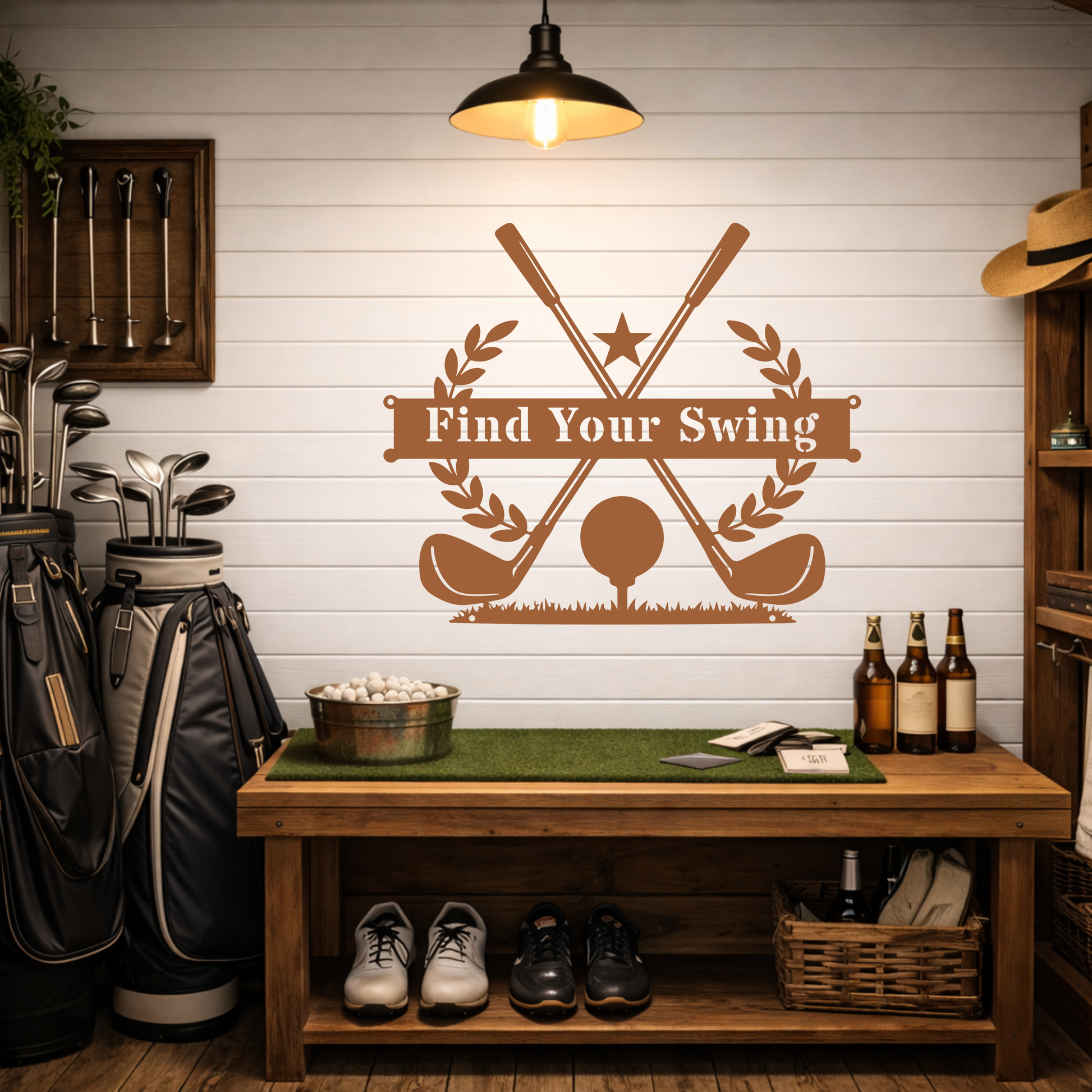Find Your Swing Metal Wall Sign