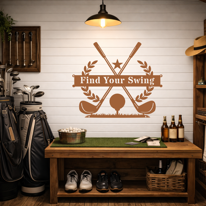 Find Your Swing Metal Wall Sign