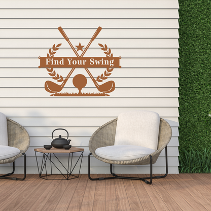 Find Your Swing Metal Wall Sign