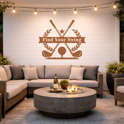 Find Your Swing Metal Wall Sign