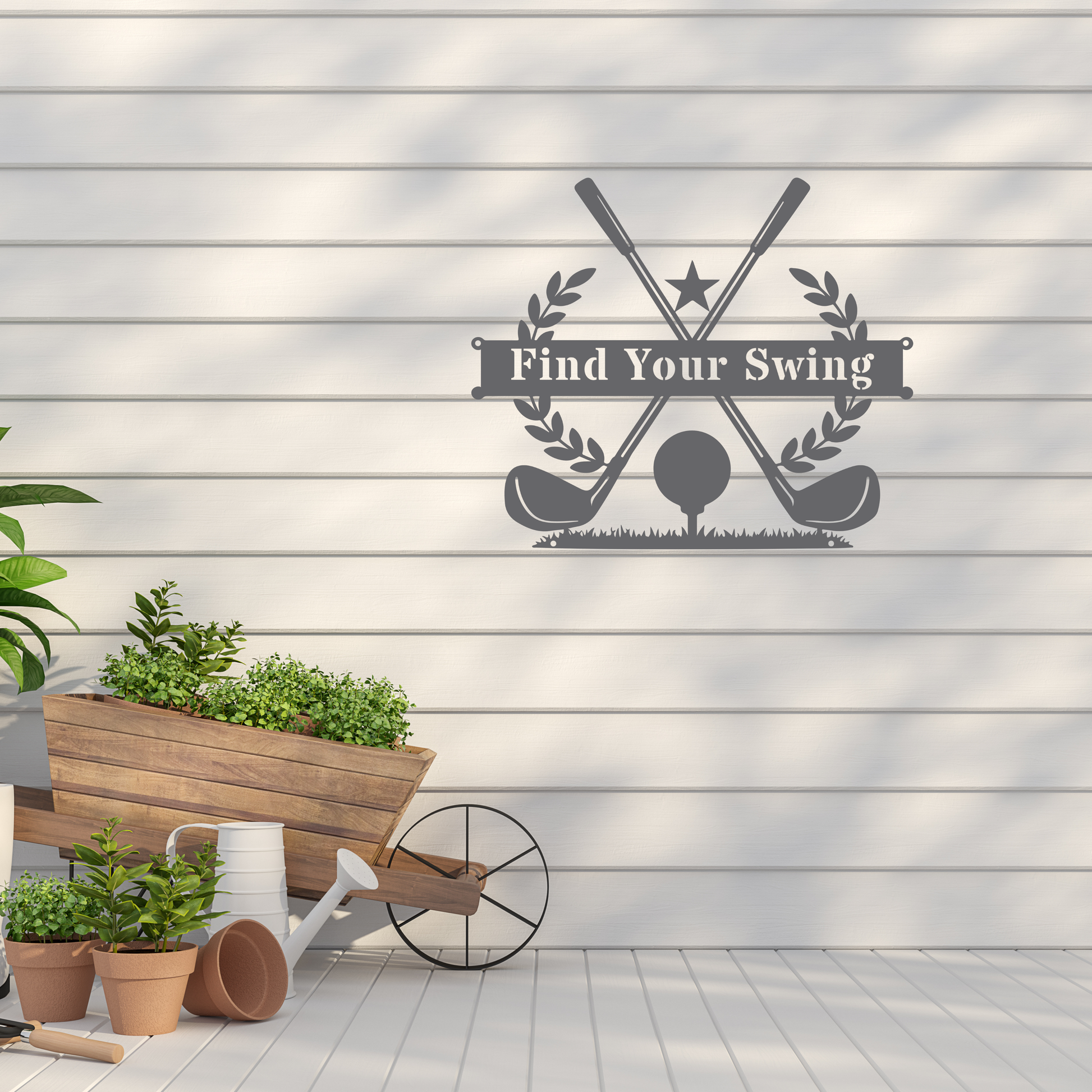 Find Your Swing Metal Wall Sign