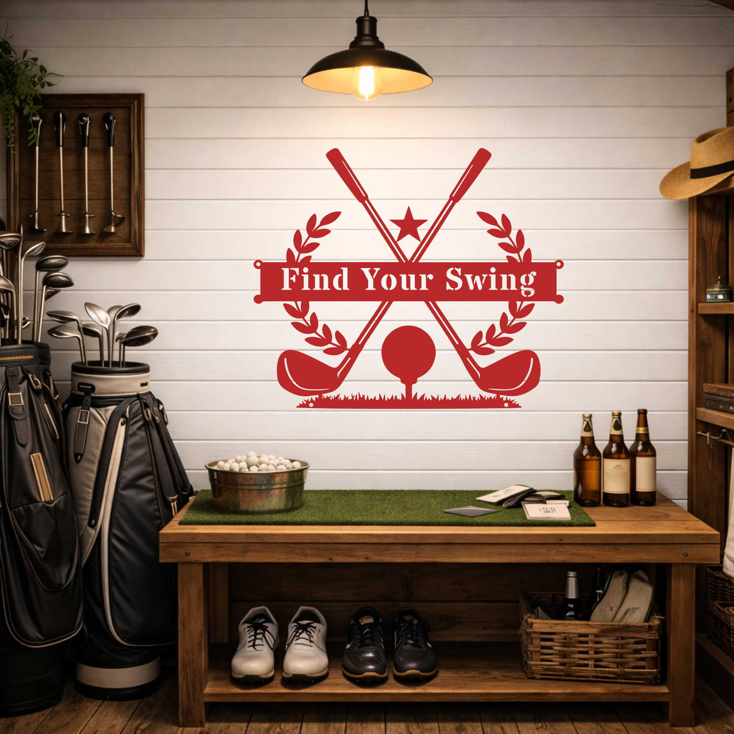 Find Your Swing Metal Wall Sign