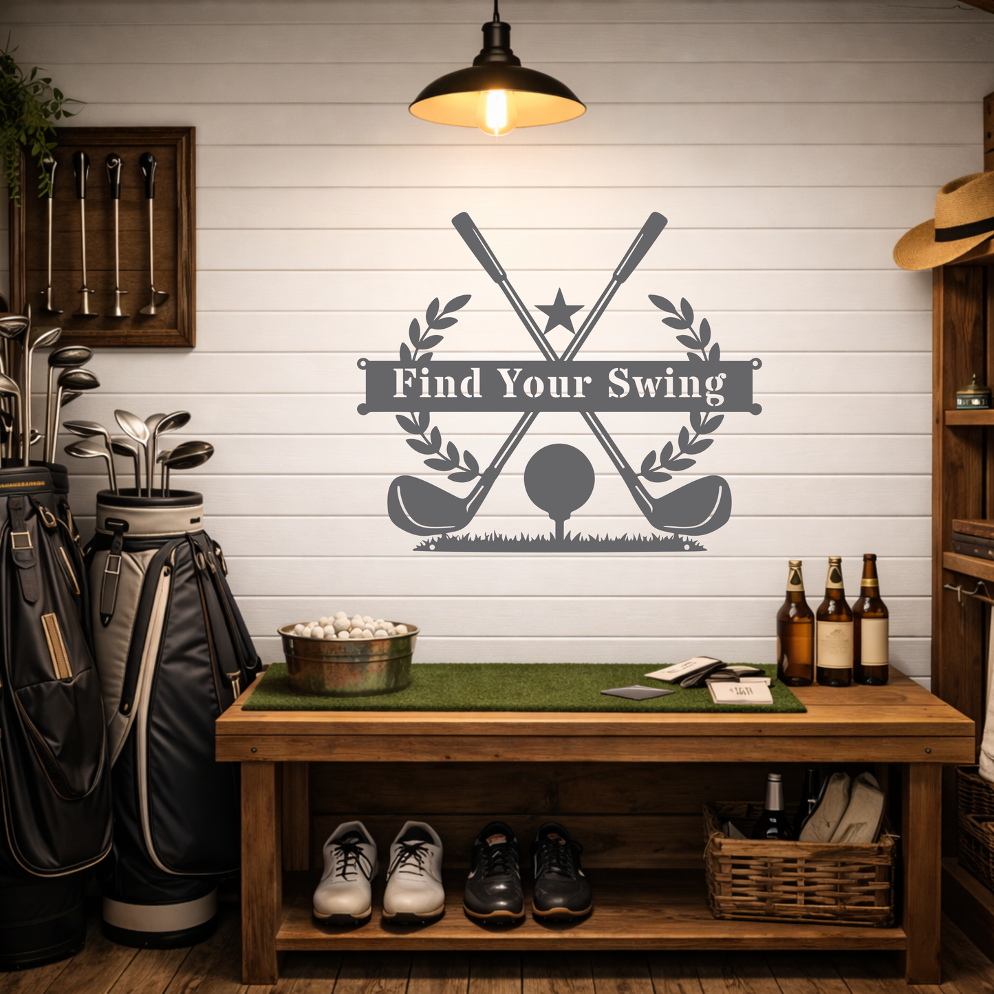 Find Your Swing Metal Wall Sign