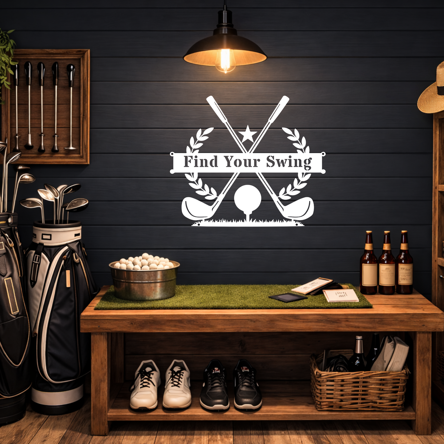 Find Your Swing Metal Wall Sign