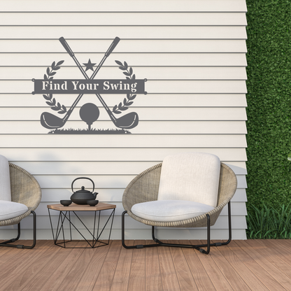 Find Your Swing Metal Wall Sign