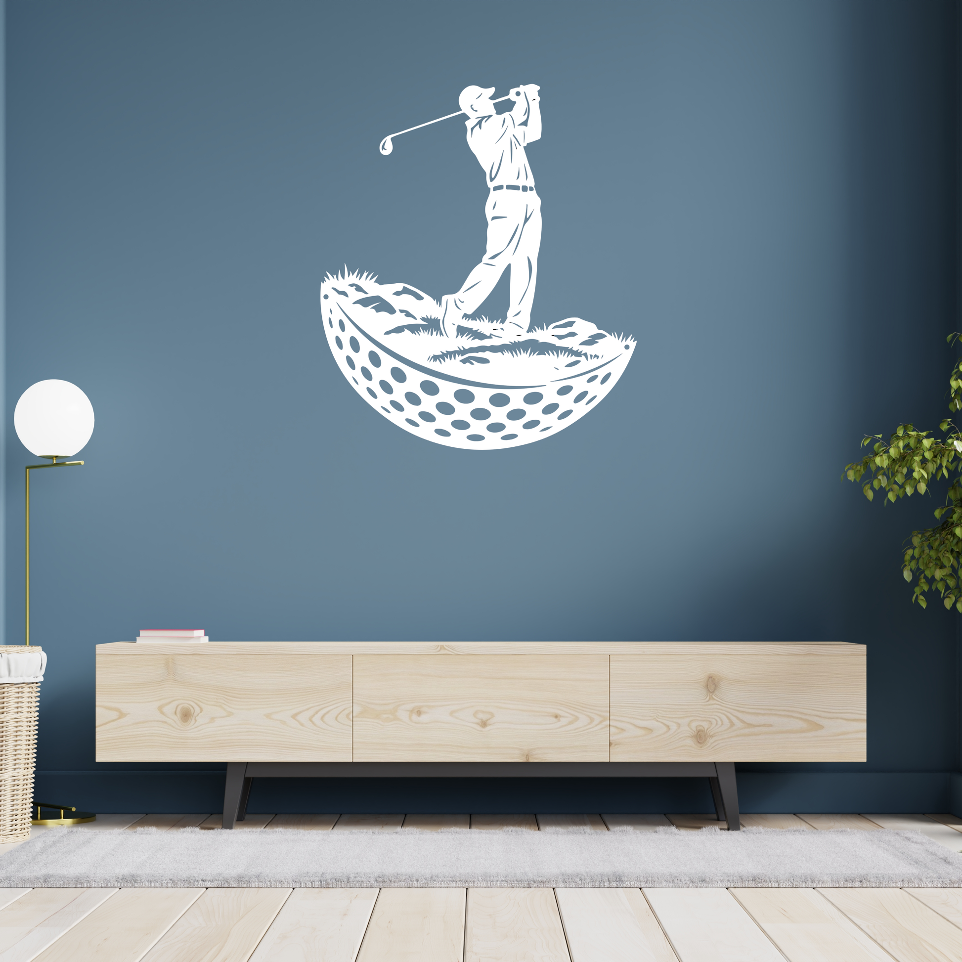 Modern Golf Ball Metal Wall Art