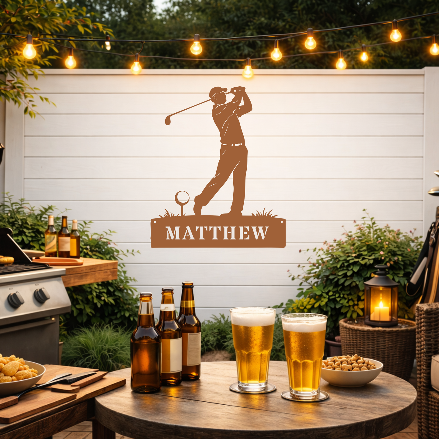 Personalised Golf Swing Metal Sign