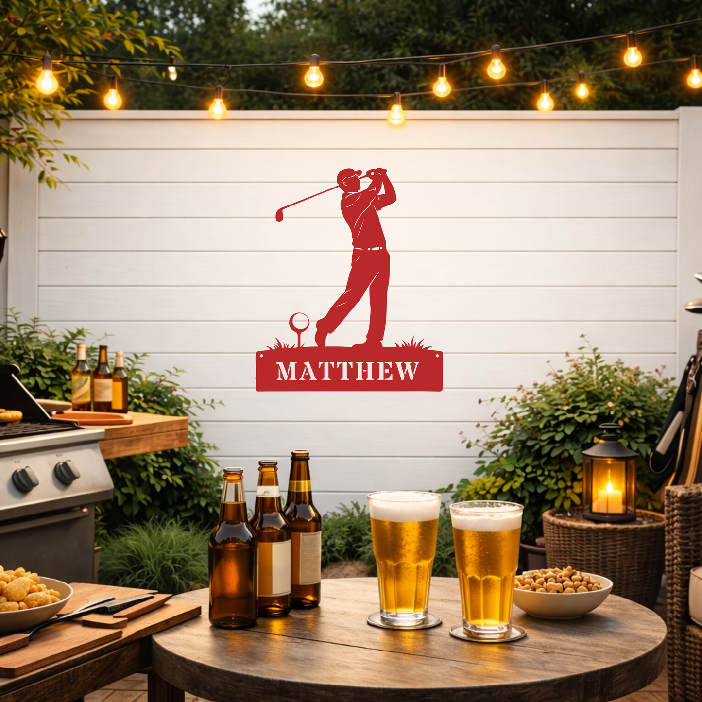 Personalised Golf Swing Metal Sign