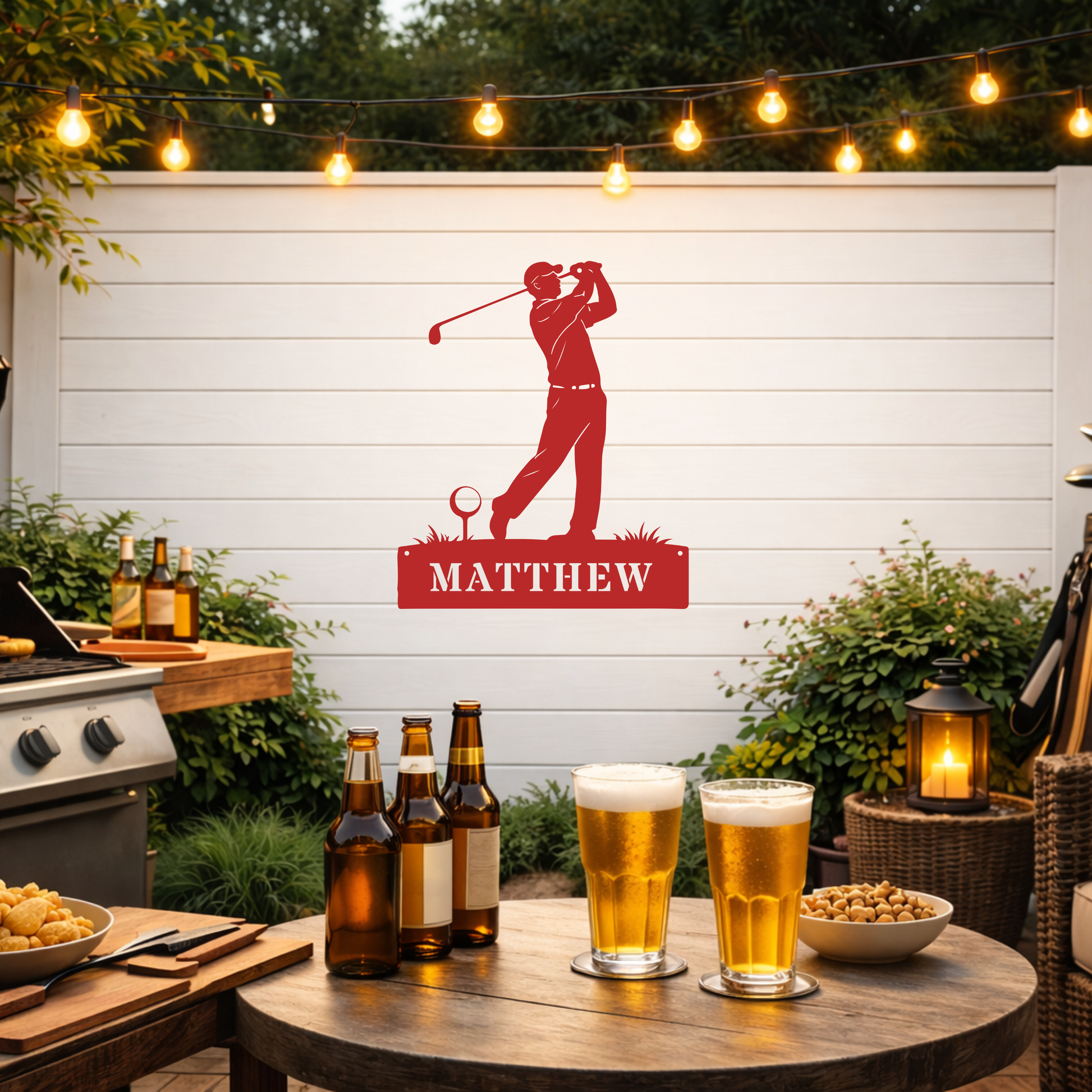 Personalised Golf Swing Metal Sign