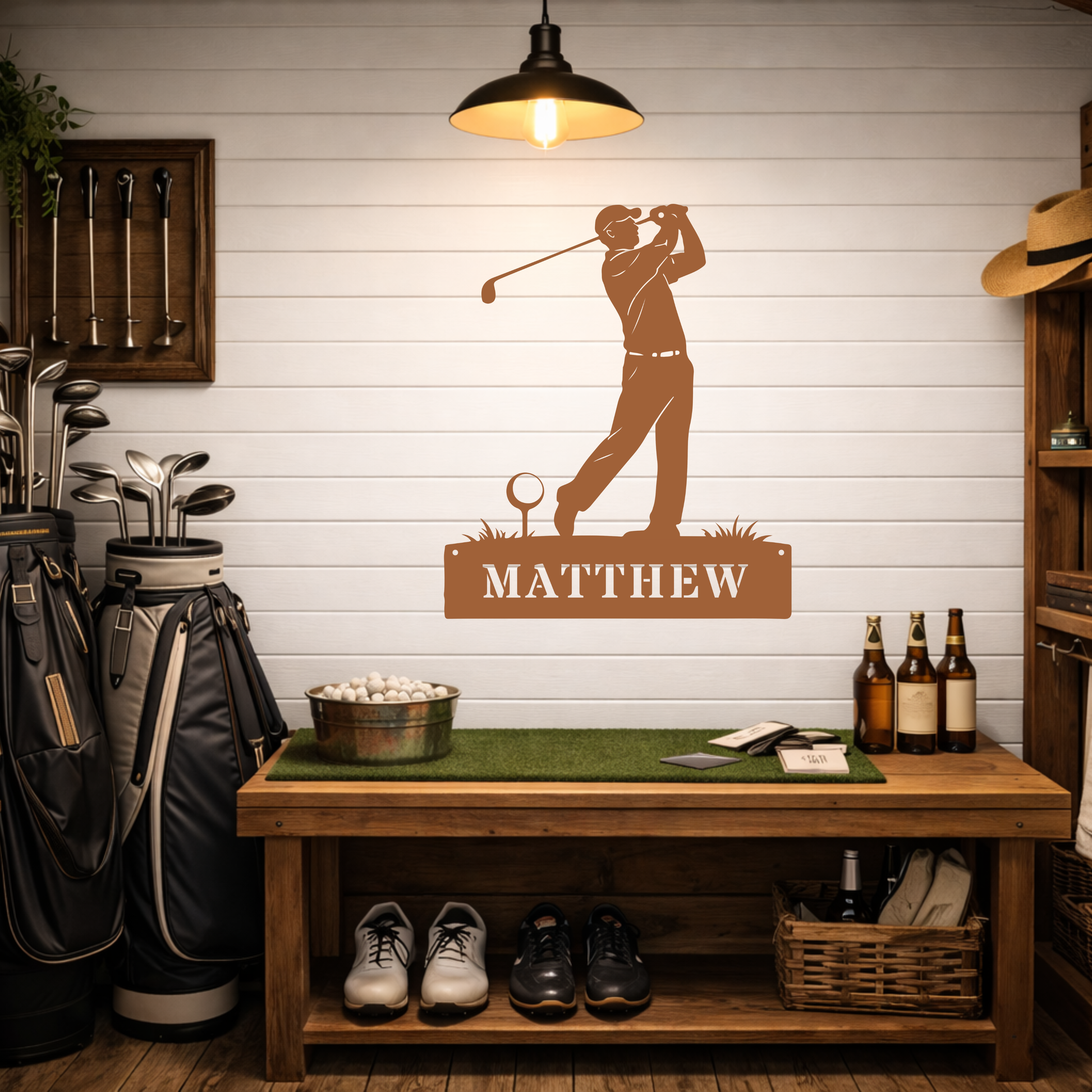 Personalised Golf Swing Metal Sign
