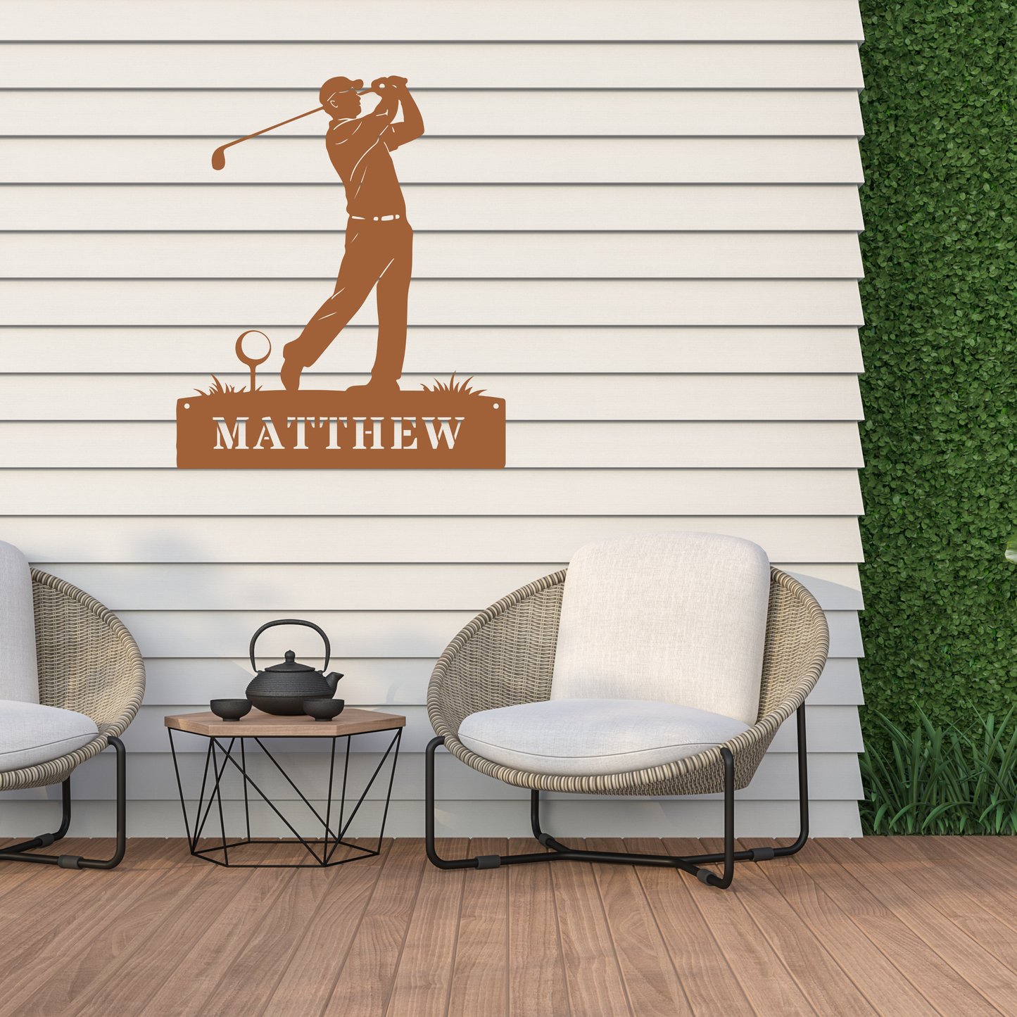 Personalised Golf Swing Metal Sign