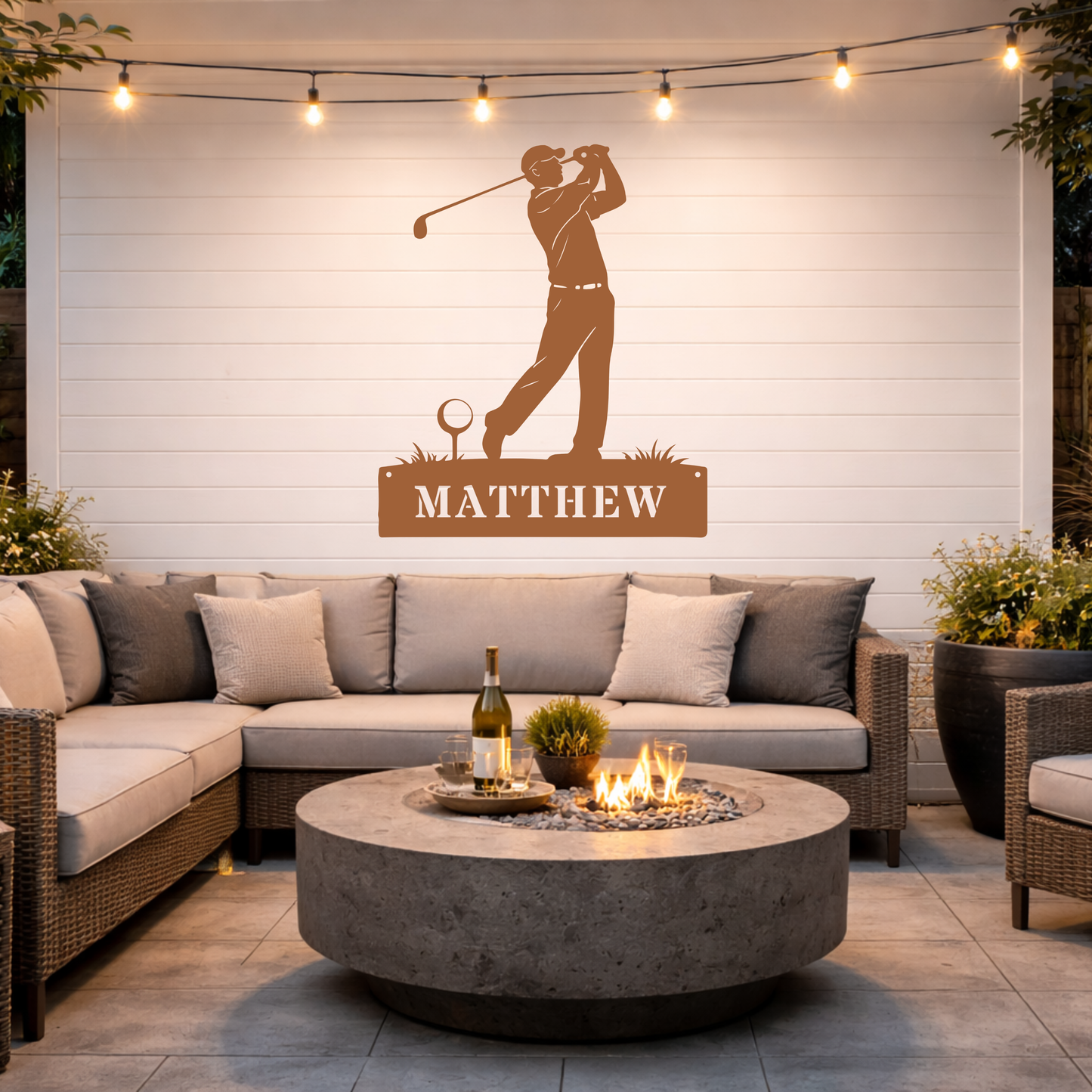 Personalised Golf Swing Metal Sign