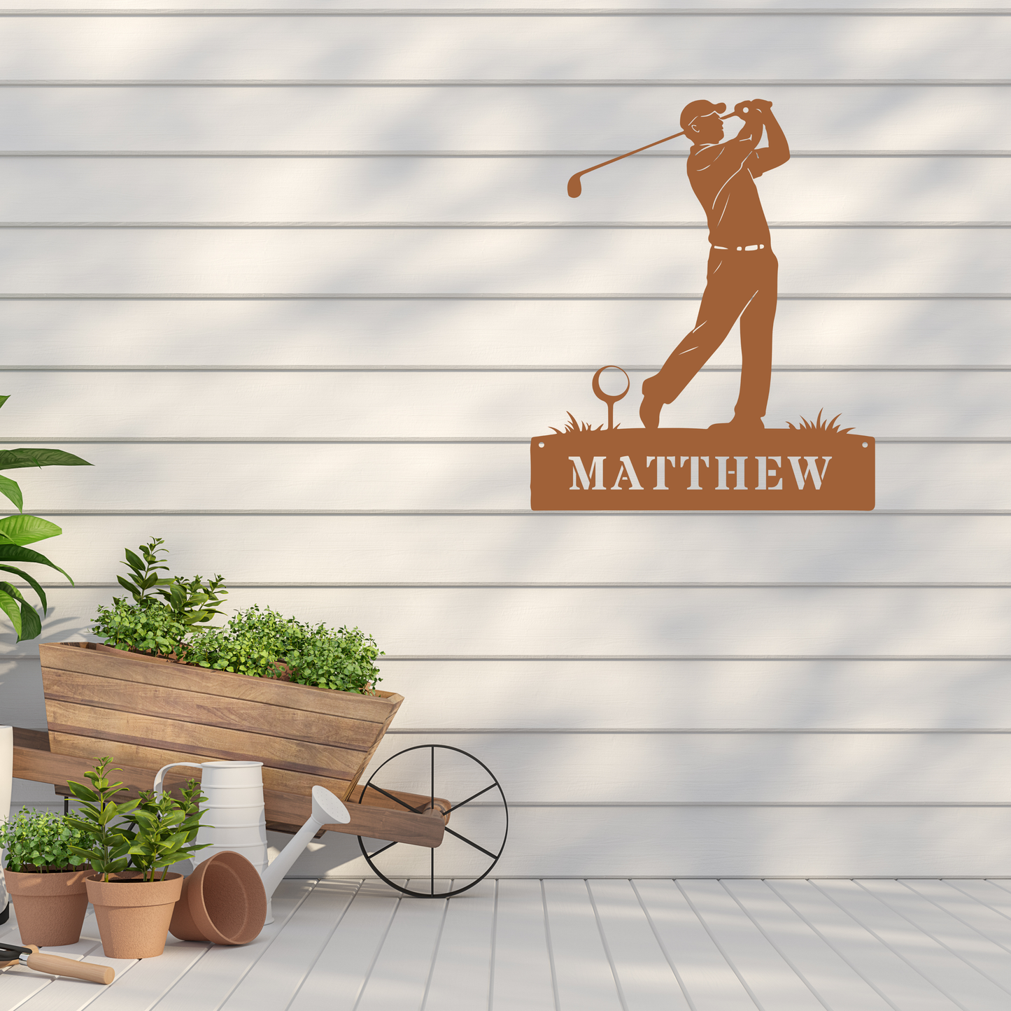 Personalised Golf Swing Metal Sign