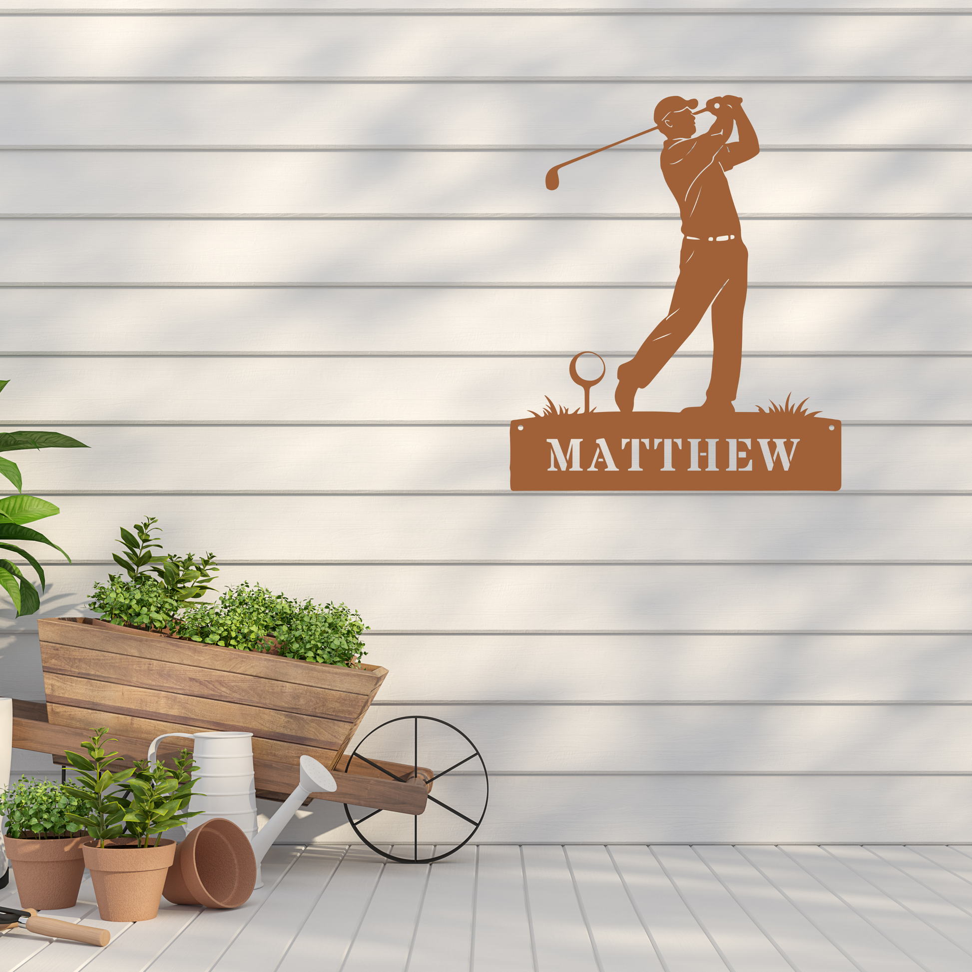 Personalised Golf Swing Metal Sign